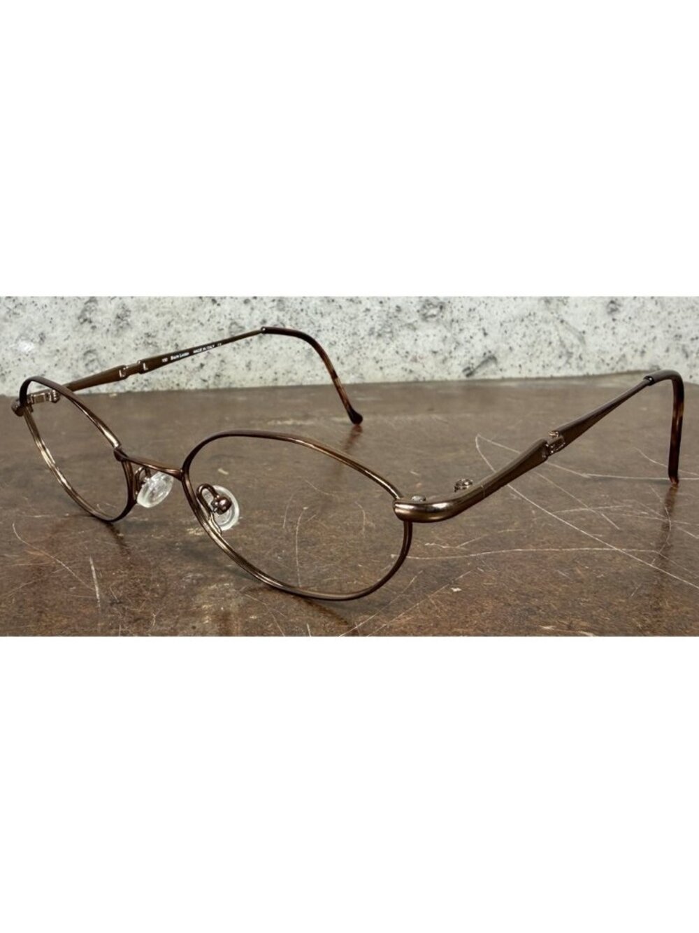 Vintage Ralph Lauren RL620 8ZF Slim Oval Brown Metal Eyeglasses Frames 46-18-130